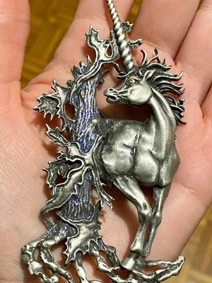 Large Art Nouveau Unicorn Brooch Pin Jonette Jewelry new