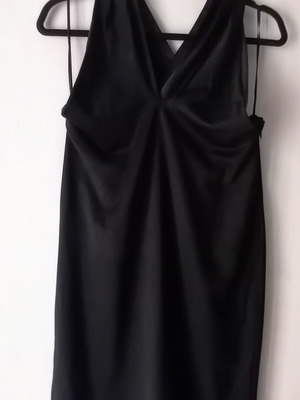 Mango black dress new, size M with elegant neck and back tie