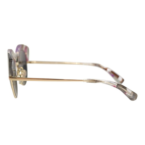 Alain Mikli Paris Fauvette round cat eye sunglasses, gold multicolor