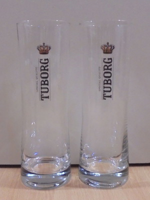 Tuborg сода рекламно комплект от две чаши употребяван