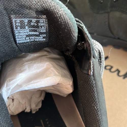 Clarks 38 Waterproof Athletic Shoes New Black Genuine Nubuck Leather