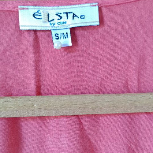 EL STA long wrap dress like new, coral color