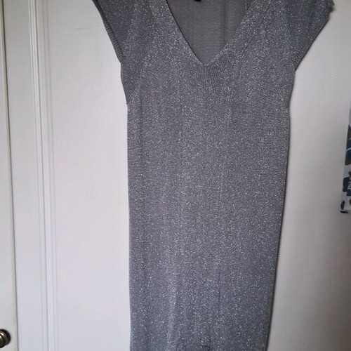 Blouse dress like new, silver, size S fitting M