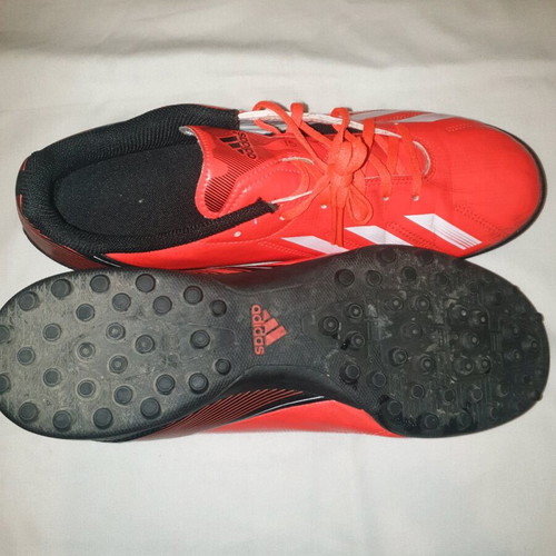 Adidas F10 Football Shoes used, size 42 2/3, red-orange indoor training