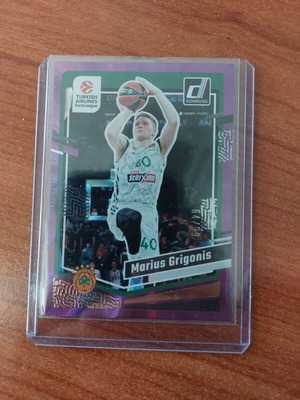 Panini Donruss Euroleague 2023-2024 Marius Grigonis Purple Laser card like new