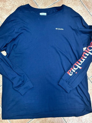 Columbia XL long-sleeve shirt 100% cotton like new, blue