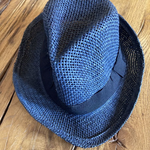 Straw hat blue, like new, size S