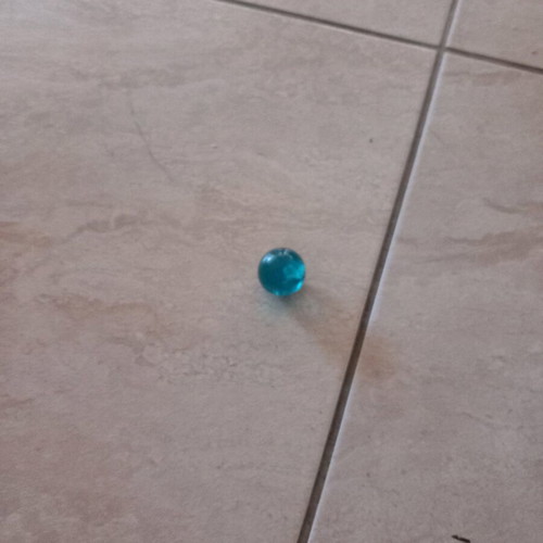 Blue ball used, plastic