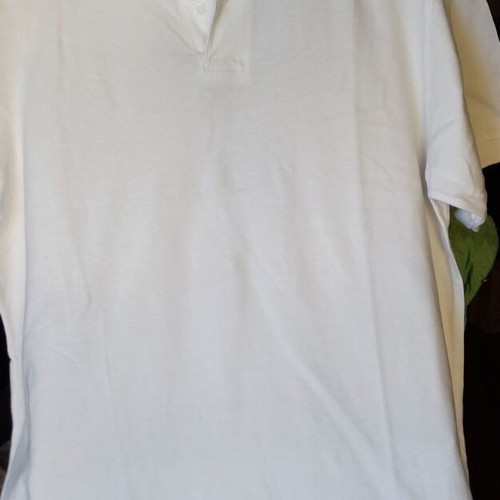 Texbasic men's polo shirt like new, white, size L