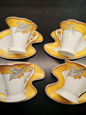 Limoges porcelain tea and coffee set 4 pieces new