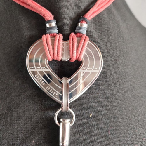 Armada Nueva Italian stainless steel heart choker necklace