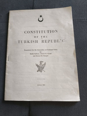Βιβλίο Constitution of the Turkish Republic μεταχειρισμένο, 1961