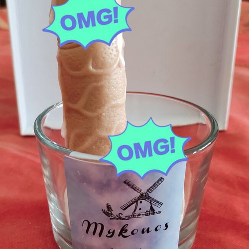 Custom Handmade Soy Candle "Αθώο" with Personalized Label