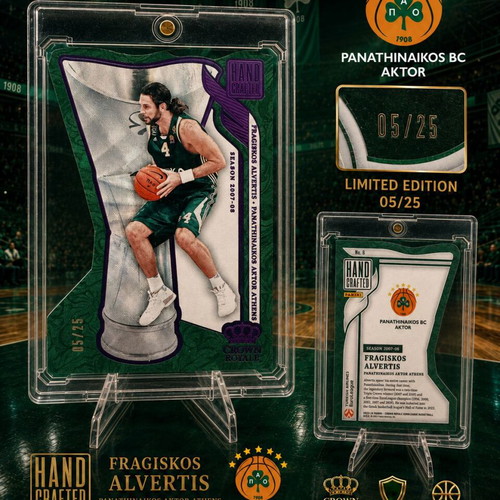 Fragiskos Alvertis Hand Crafted Panini EuroLeague Crown Royale card 05/25