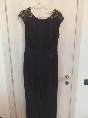Passager women's jumpsuit size 40 like new, black with lace