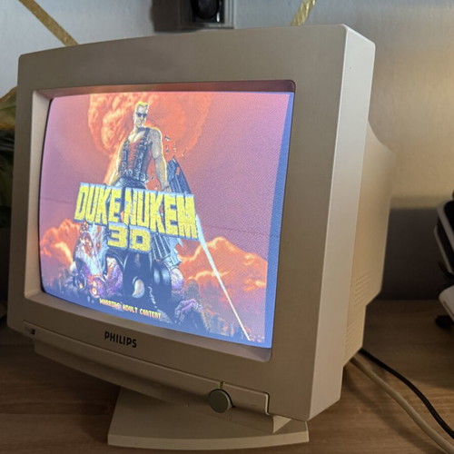 Philips CRT 14" Monitor and A4Tech Speakers Retro PC Bundle