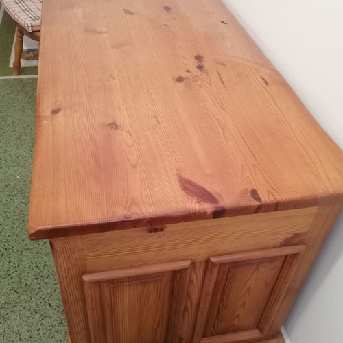 Solid Austrian Pine Desk used with two chairs