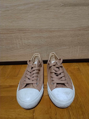 Athletic shoes new iridescent orange, size 37