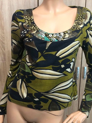 Leonard's blouse used, size M, multicolor