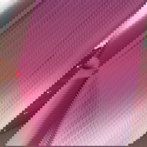 Μάξι φόρεμα πλισέ καινούργιο, ντεγκραντέ αποχρώσεις μοβ ροζ, one size