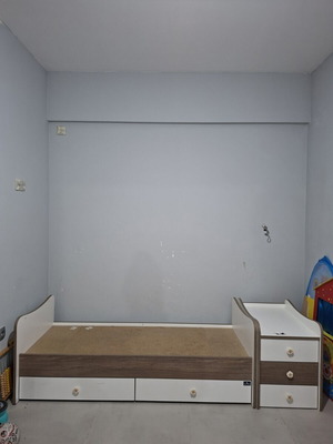 Children's set cot and dresser with changing table used