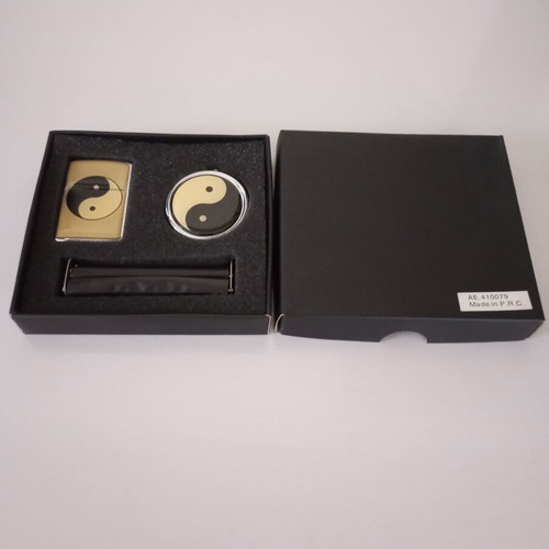 New lighter set, roll for hand-rolled cigarettes and individual ashtray