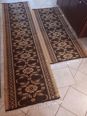 Wool woven runners like new, set of 2, double-sided
