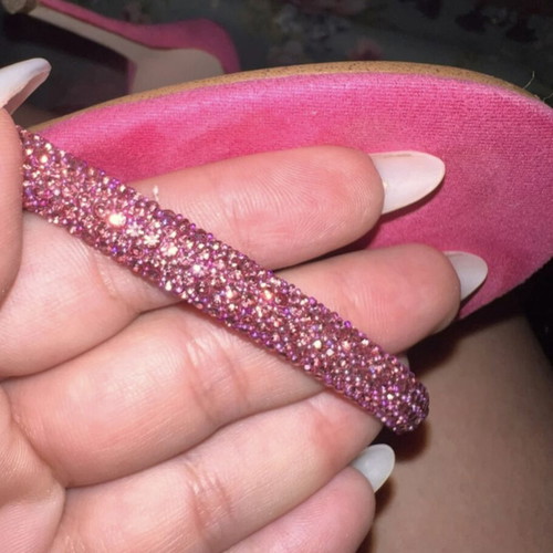 Steve Madden fuchsia sandals with rhinestones size 38 like new