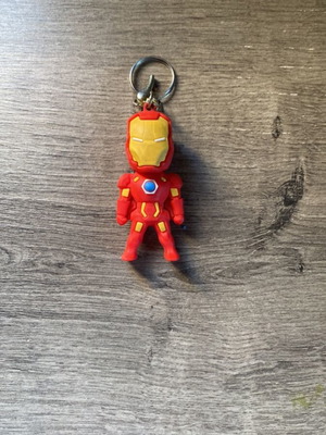Iron Man keychain like new, red and yellow