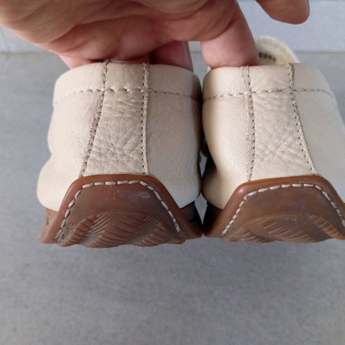 Leather shoes size 45 like new, beige loafers