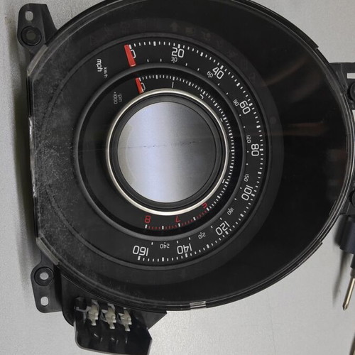 Fiat 500 2013 dashboard used, broken glass, miles and kilometers