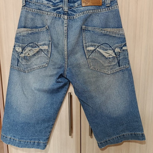 Justboy denim bermuda shorts size 34 like new, blue