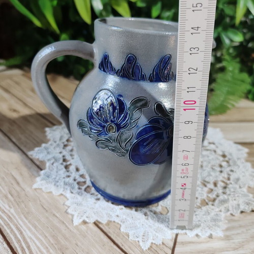 Authentic French ceramic jug from Alsace Krumeich Hubert Betschdorf 0.5L
