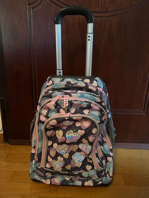 Polo Neon school trolley bag that glows in the dark like new