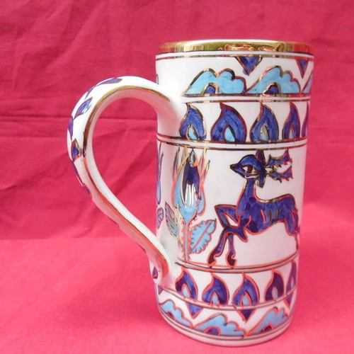 Traditional handmade Rhodian decoration with painted deer design