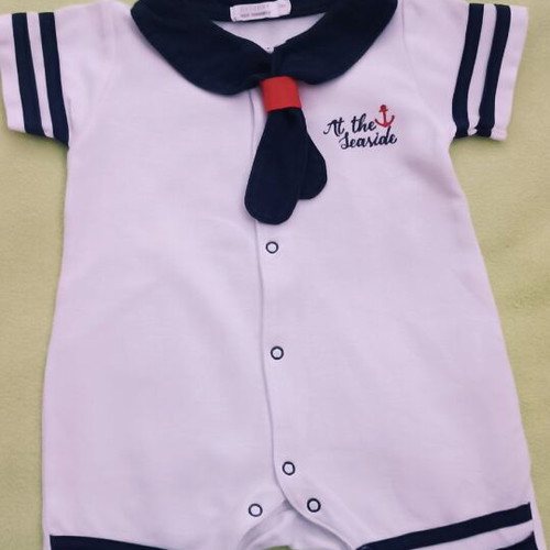 Mini Raxevsky baby romper 9 months like new, sailor style
