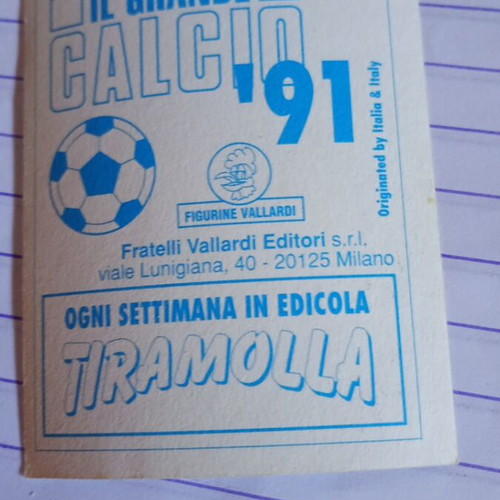 Roberto Baggio sticker like new from il grande calcio 91 vallardi series