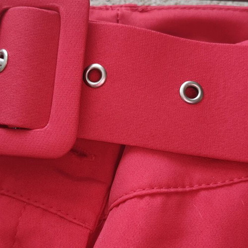 Women's fabric pants new, red, size M 38