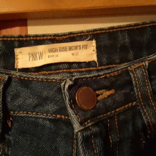 Blue jeans Pink Woman Mom's fit used, size 36