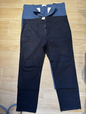 Marks & Spencer men's fabric pants XXL like new, blue, slim and regular fit, pack of 2