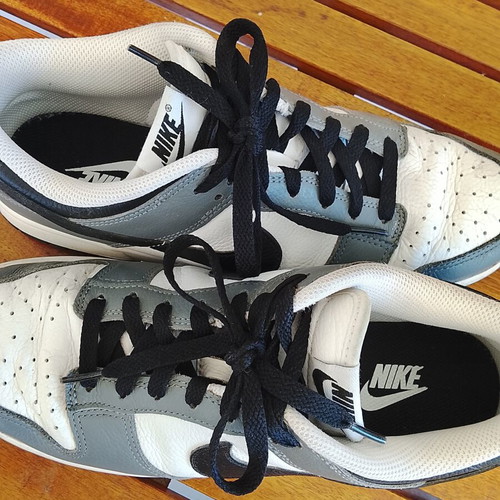 Nike Dunk Low sneakers used, size 43, tricolor white black grey