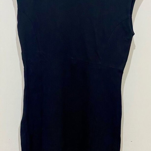 Cortefiel Woman's Black Midi Dress Sleeveless Size Small Like New