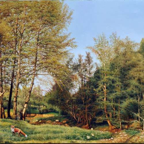 Morning in Forest copy painting by Dorotheos Antoniadis, made to order