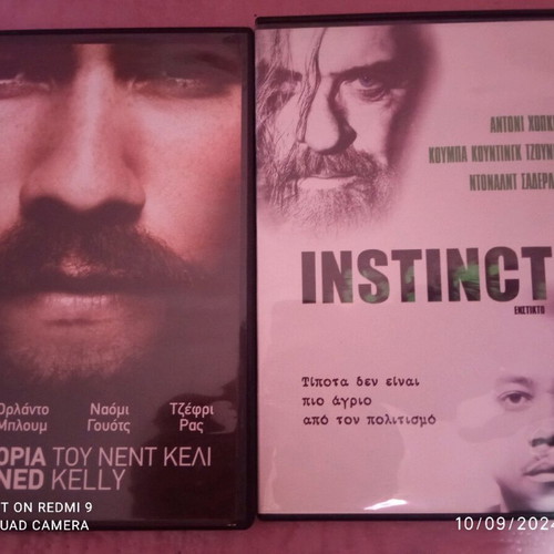2 movies Instinct and Ned Kelly Gang like new