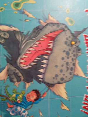 Children's book with dinosaurs