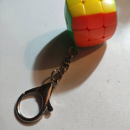 Mini cube keychain new made of durable plastic