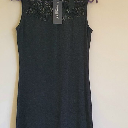 Rebecca Blu sleeveless dress size S new with lace detail