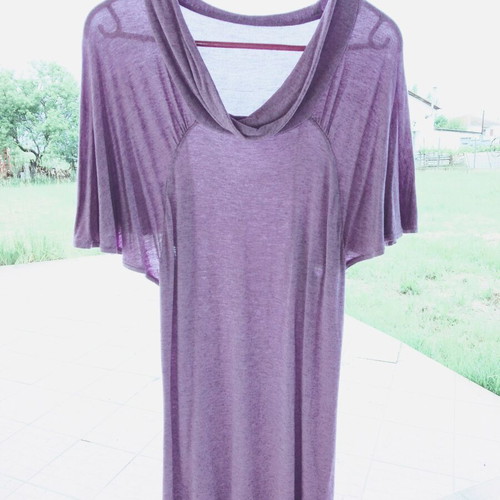 Blouse long small size used, eggplant lilac color