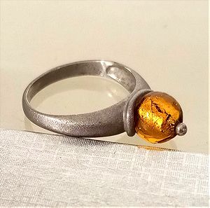 Ασημένιο δαχτυλίδι 925 επιχρυσωμένο