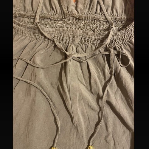 Iso summer backless dress used, khaki, size M